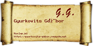 Gyurkovits Gábor névjegykártya