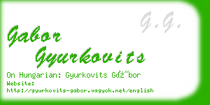 gabor gyurkovits business card